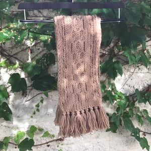 Beautiful Tan Scarf, 77" long.  Great Condition